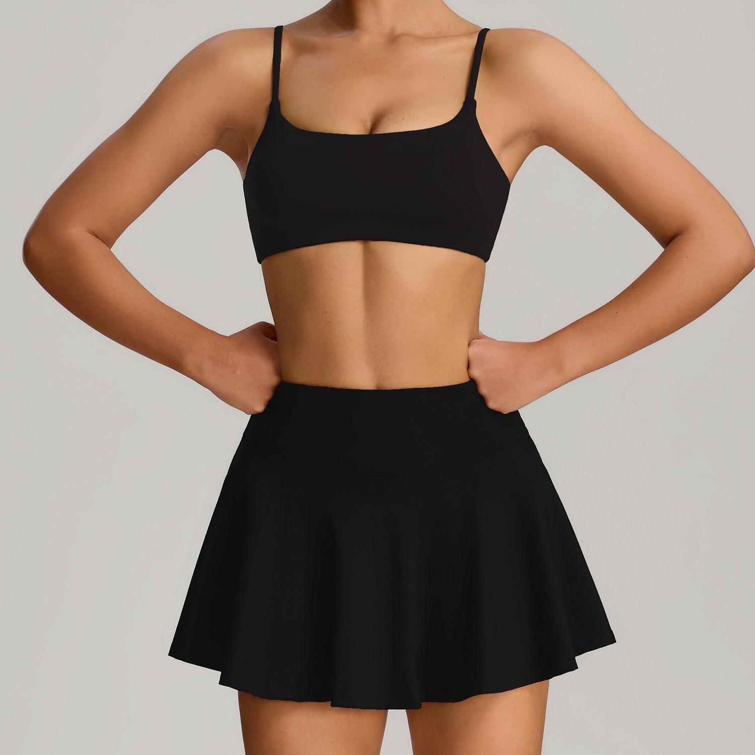 women's quick dry tennis and yoga outfit – stretchy, breathable activewear set for outdoor sports and fitness 5