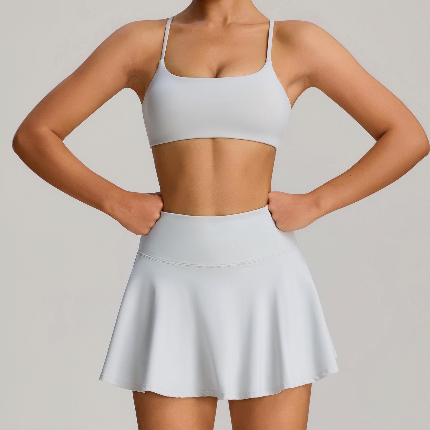 women's quick dry tennis and yoga outfit – stretchy, breathable activewear set for outdoor sports and fitness 8