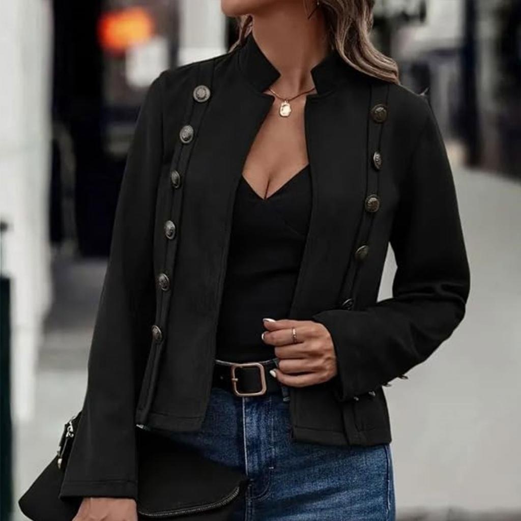 women's jackets fall casual business long sleeve open front cropped jacket coat 5