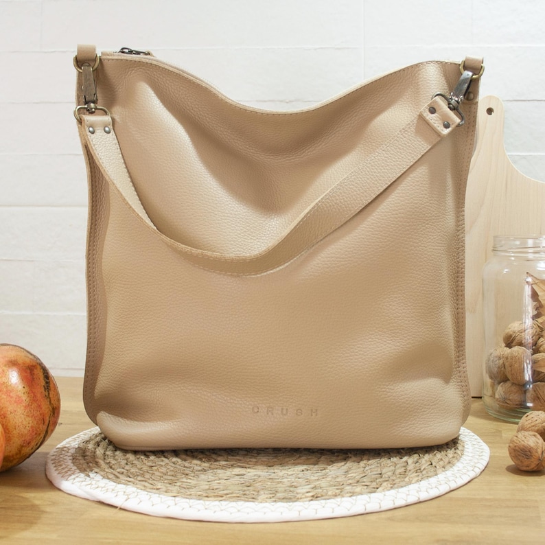 bolso hobo de piel hecho a mano: bolso de hombro con bandolera de eslabones multicolor 4