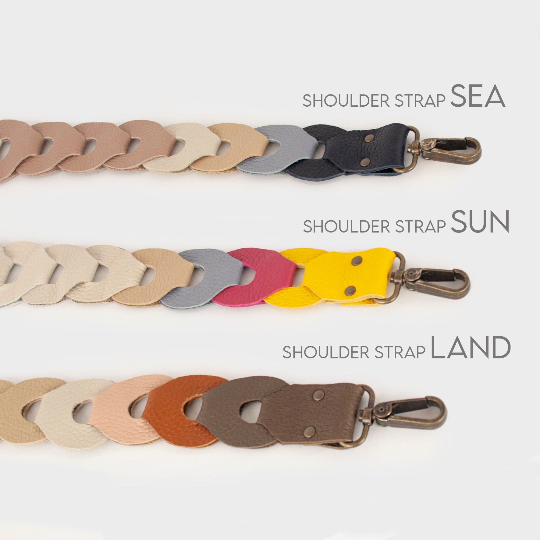 bolso hobo de piel hecho a mano: bolso de hombro con bandolera de eslabones multicolor 24