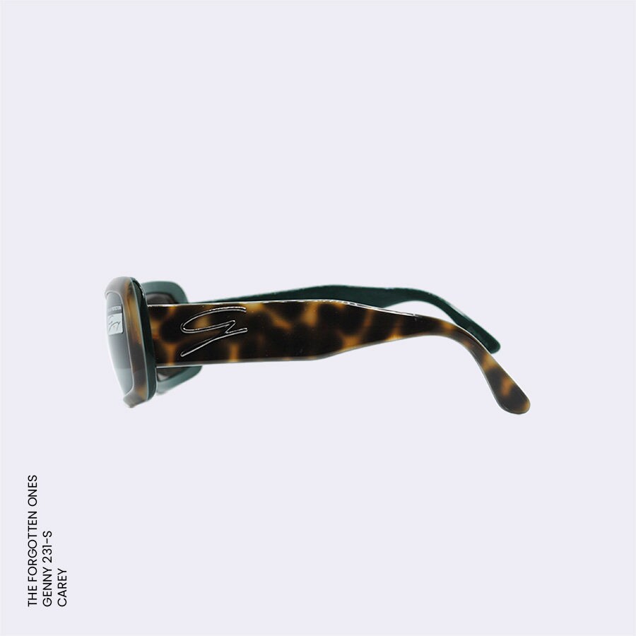 gafas de sol genny versace vintage originales | modelo 231s | años 80 | montura cuadrada de carey con interior verde | nuevas sin usar 2