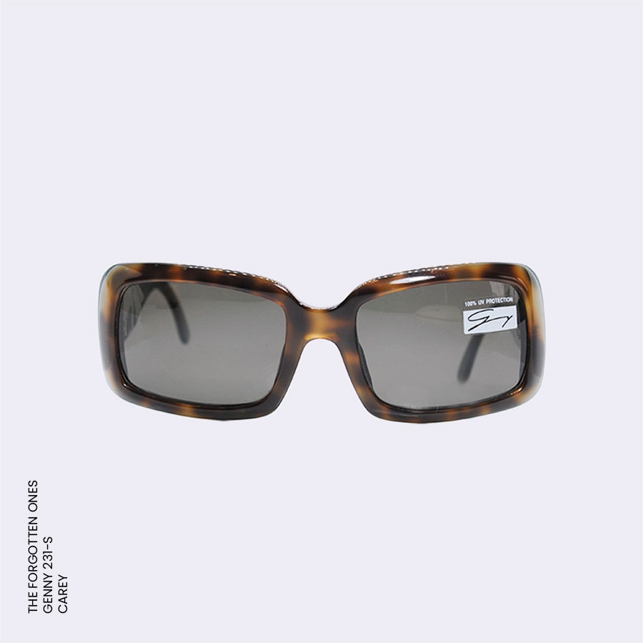 gafas de sol genny versace vintage originales | modelo 231s | años 80 | montura cuadrada de carey con interior verde | nuevas sin usar 1