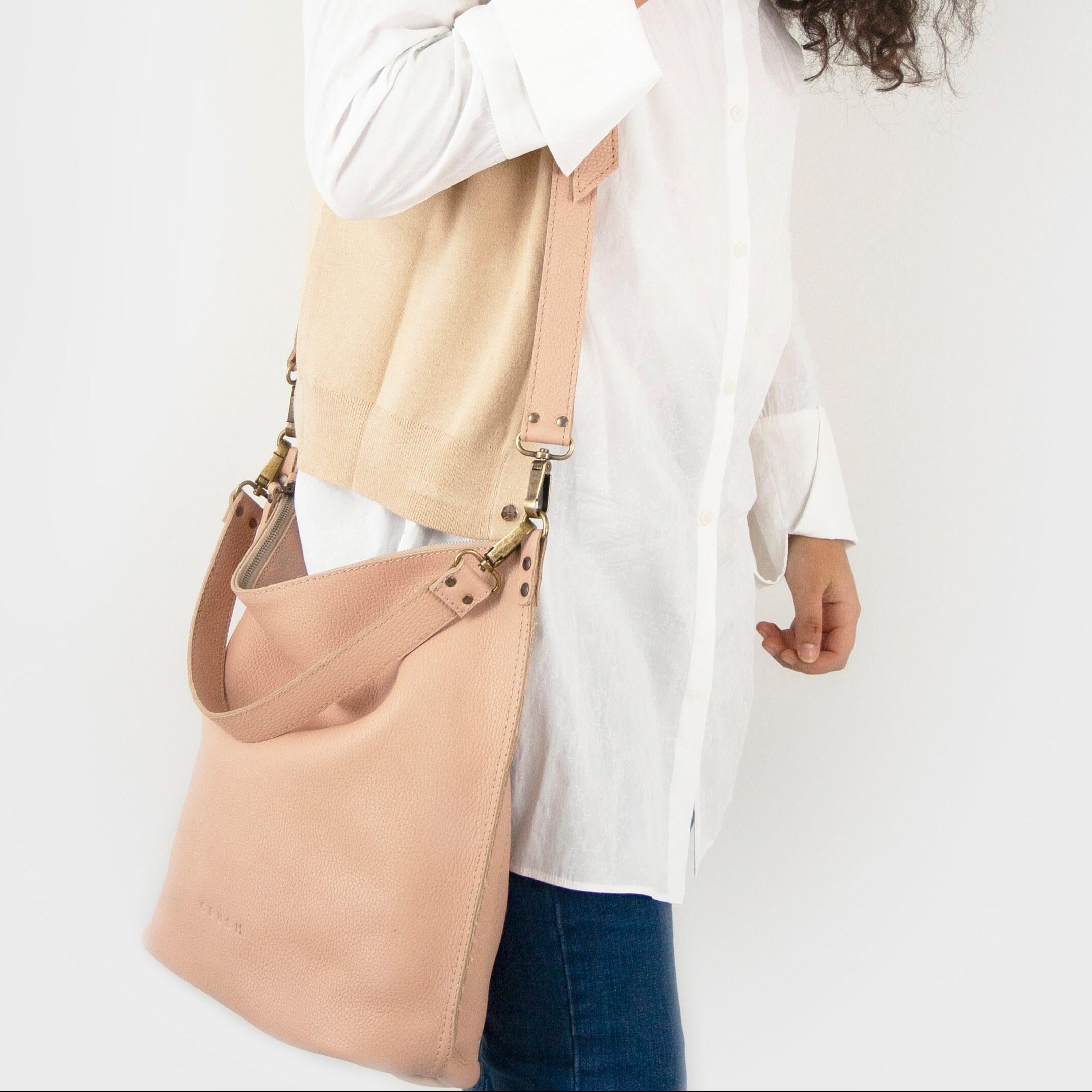 bolso hobo de piel hecho a mano: bolso de hombro con bandolera de eslabones multicolor 13