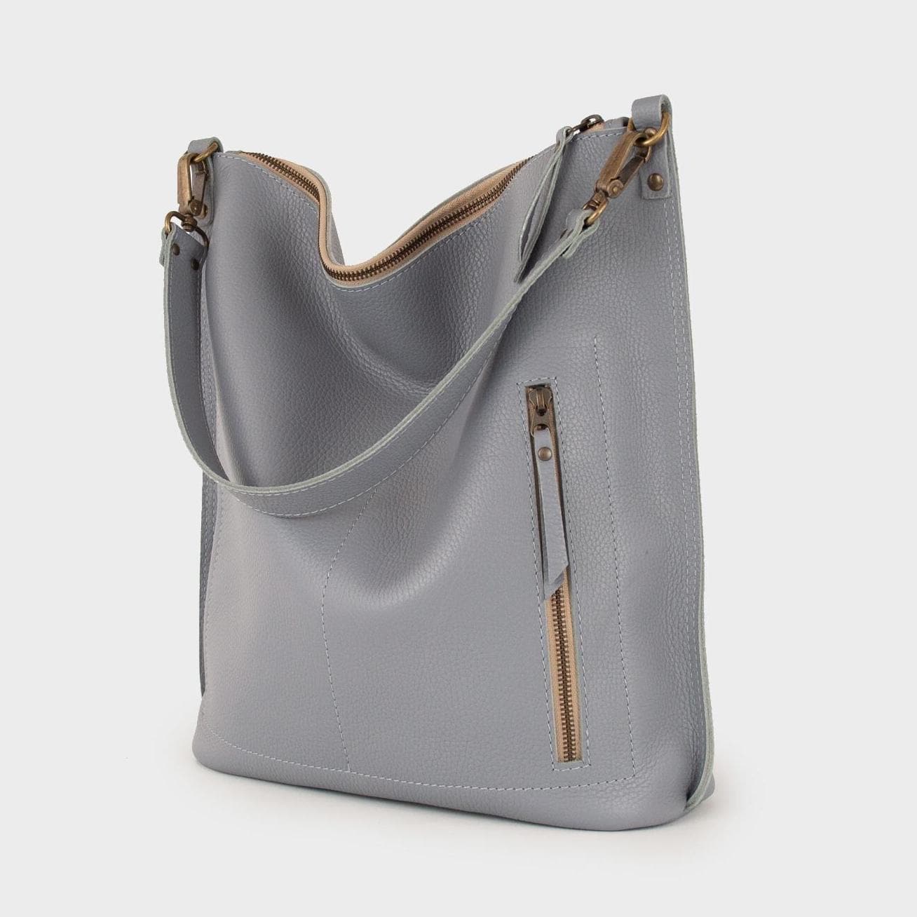 bolso hobo de piel hecho a mano: bolso de hombro con bandolera de eslabones multicolor 10