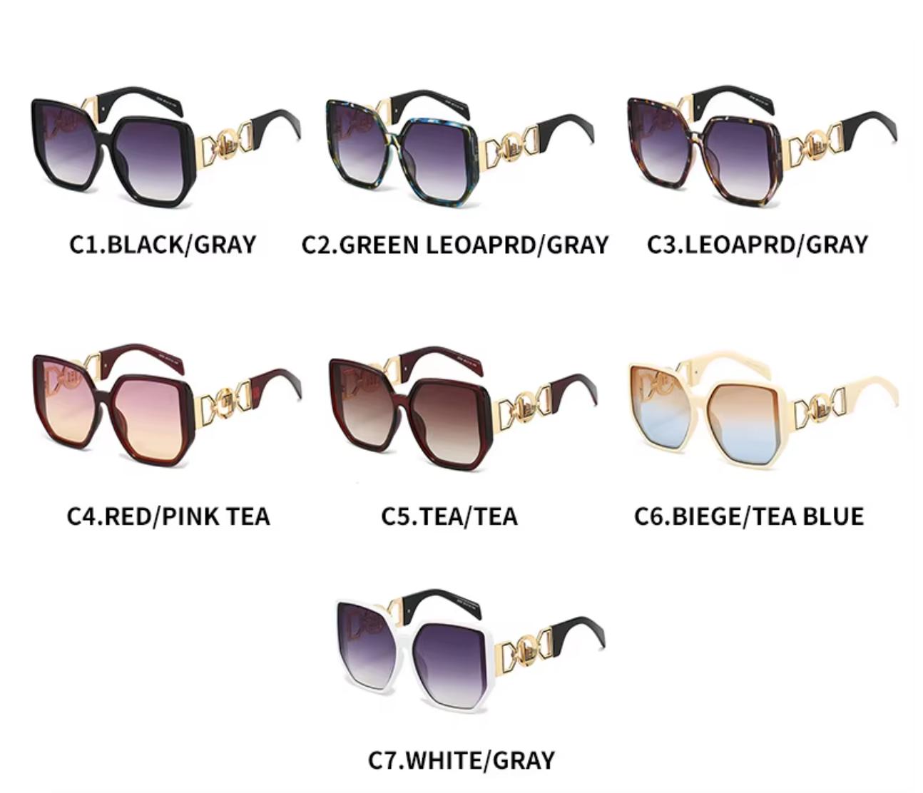 gafas de sol de gran tamaño con montura grande y patillas huecas, uv400, nuevas gafas de sol para mujer 2026, elegantes gafas de sol de diseño de lujo para mujer. 16