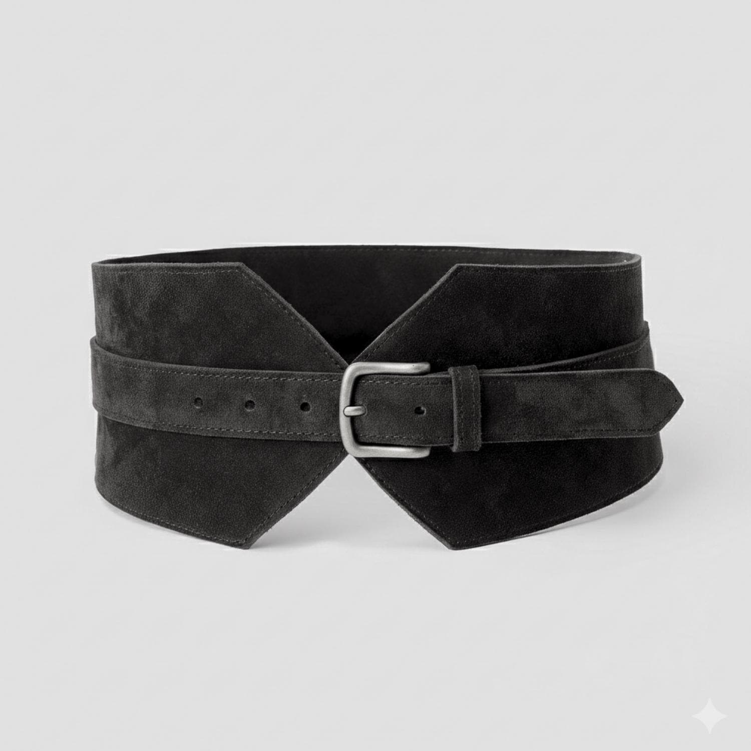 cinturón de ante marrón, cinturón ancho de cuero para mujer, cinturón de cuero suave marrón oscuro con tachuelas doradas y hebilla. 23